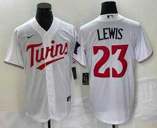 Men's Minnesota Twins #23 Royce Lewis White Red Stitched MLB Cool Base Nike Jersey,We sell and wholesale Men's Minnesota Twins #23 Royce Lewis White Red Stitched MLB Cool Base Nike Jersey on line form chian!